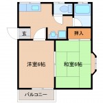 203号室の間取りです