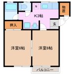 205号室の間取りです