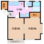 203号室の間取りです